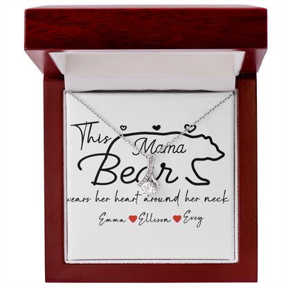 Personalized Mama Bear Alluring Beauty Necklace