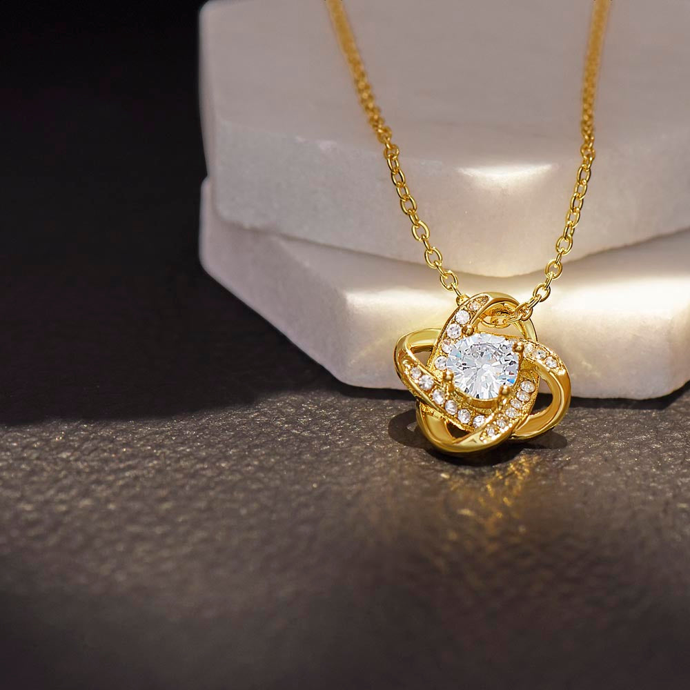 Personalize Mom Love Knot Necklace