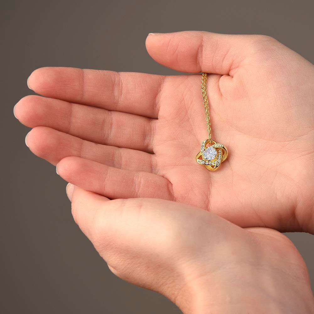 Personalized Mama Bear Love Knot Necklace