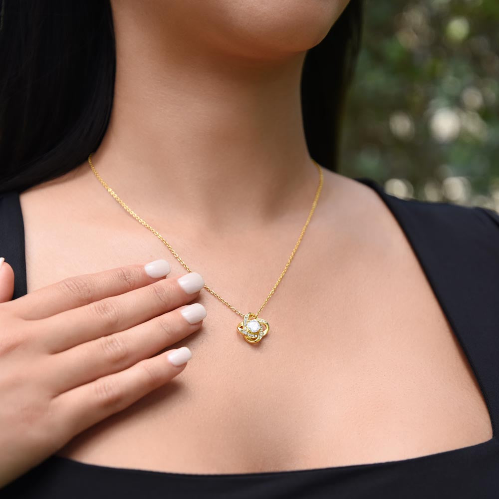 Personalize Mom Love Knot Necklace