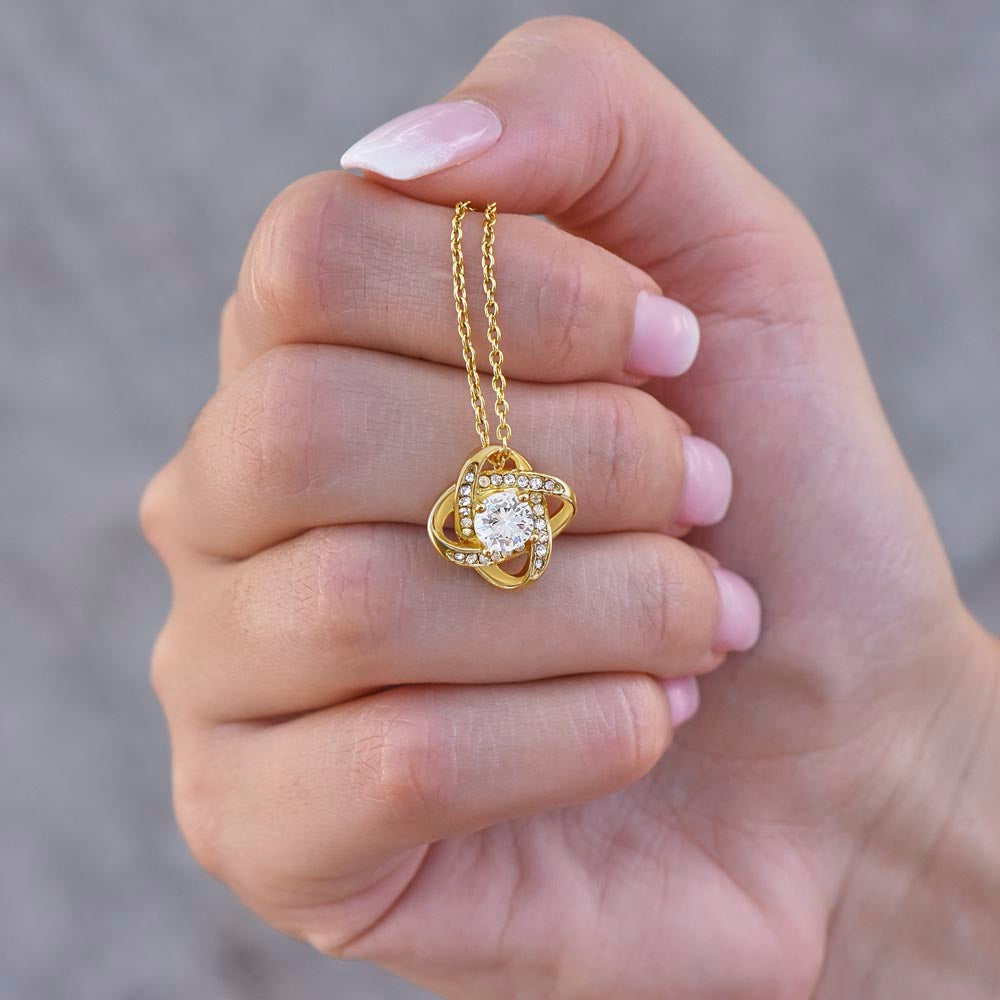 Personalized Mom Love Knot Necklace