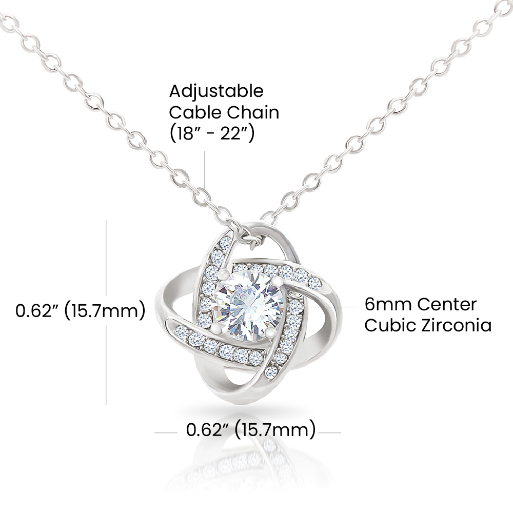Personalize Mom Love Knot Necklace
