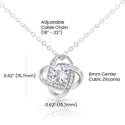 Personalize Mom Love Knot Necklace
