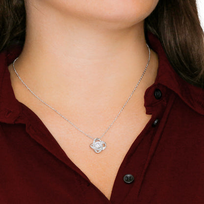 Personalize Mom Love Knot Necklace