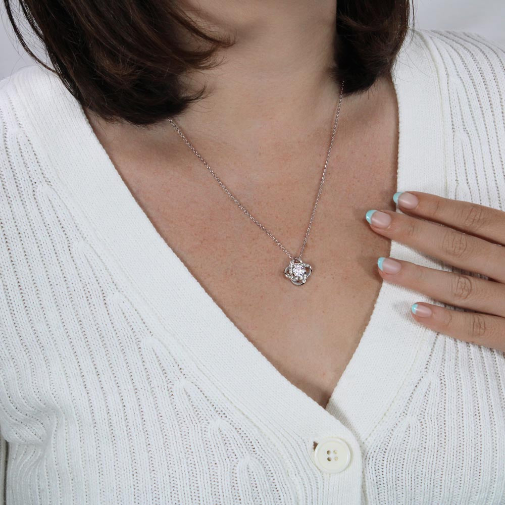 Personalized Mom Love Knot Necklace
