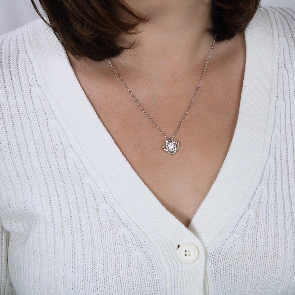 Personalize Mom Love Knot Necklace
