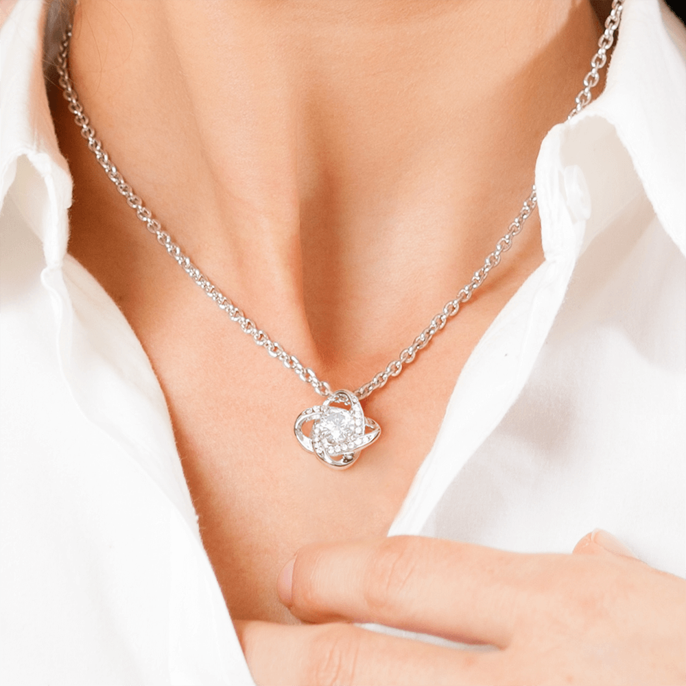 Personalize Mom Love Knot Necklace