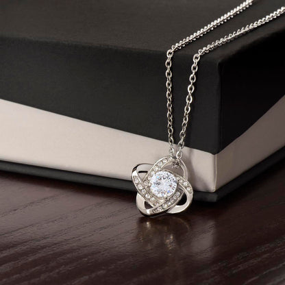 Personalized Mom I Love You Love Knot Necklace