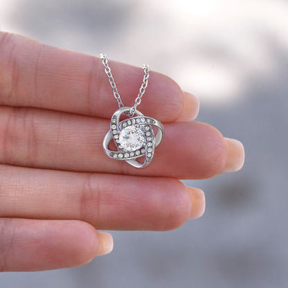 Personalized Mom Love Knot Necklace