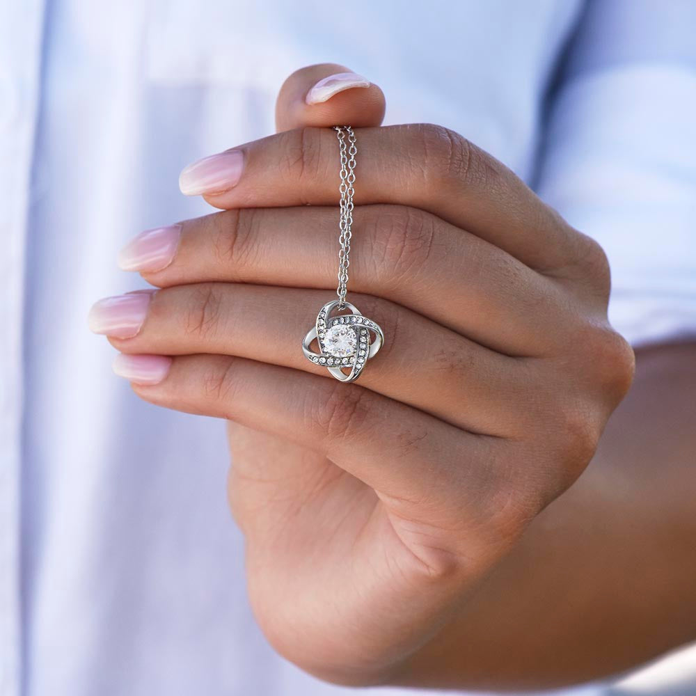 Personalize Mom Love Knot Necklace