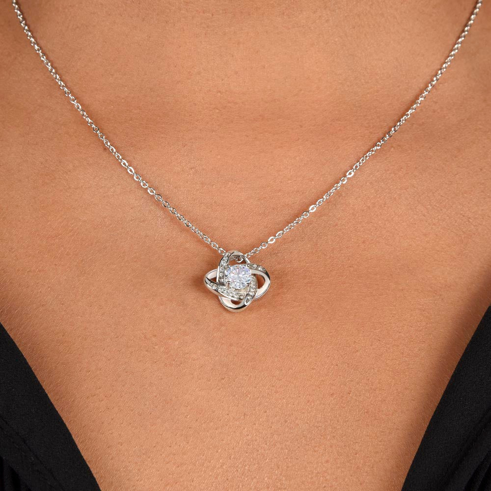 Personalized Mom Love Knot Necklace