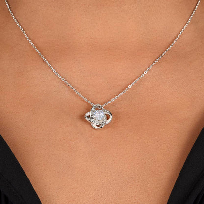 Personalized Mom Love Knot Necklace