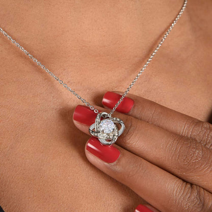 Personalized Mom Love Knot Necklace