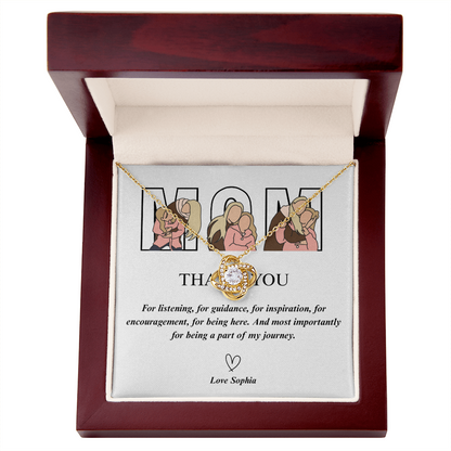 Personalized Mom Love Knot Necklace