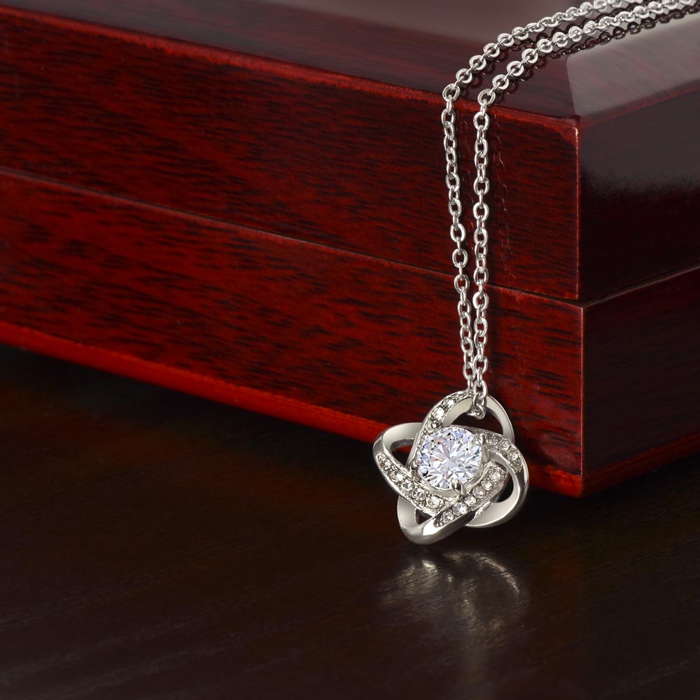 Personalized Mom Love Knot Necklace