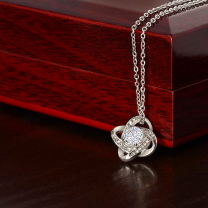 Personalized Mom Love Knot Necklace