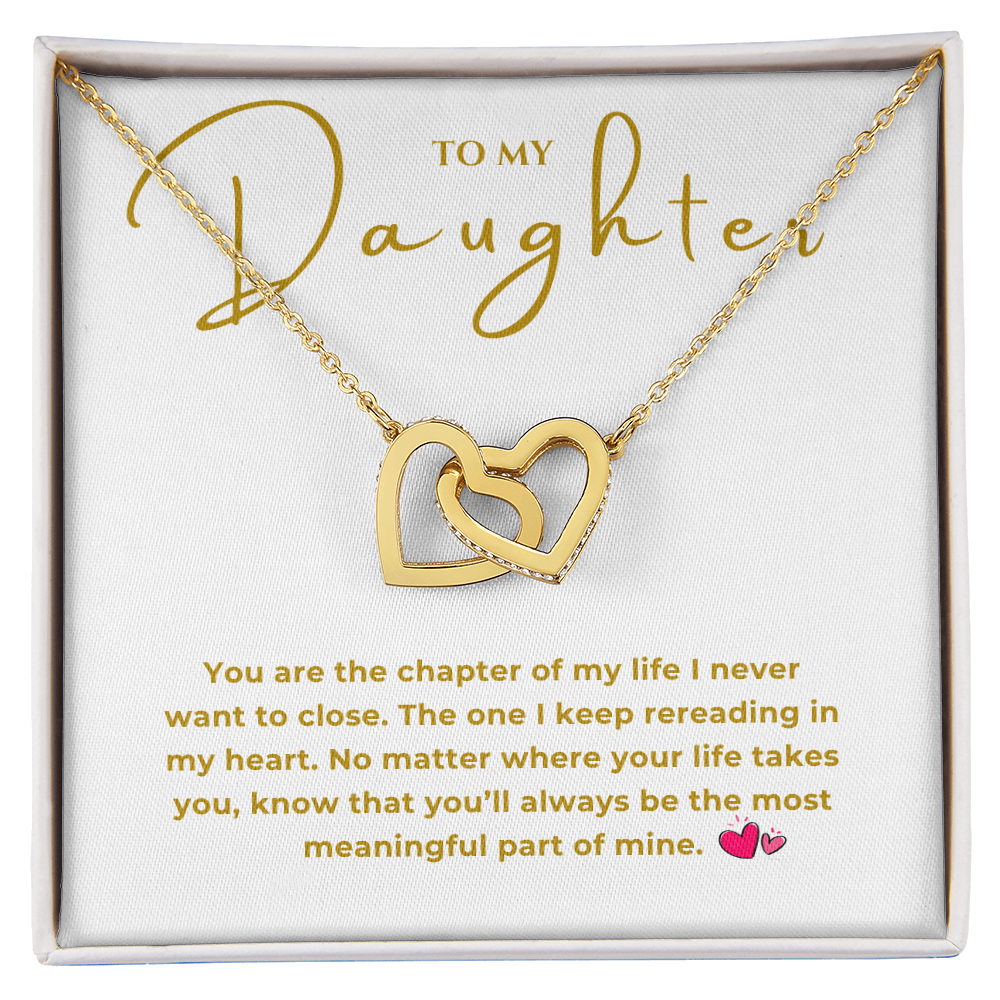 To My Daughter Interlocking Hearts Necklace