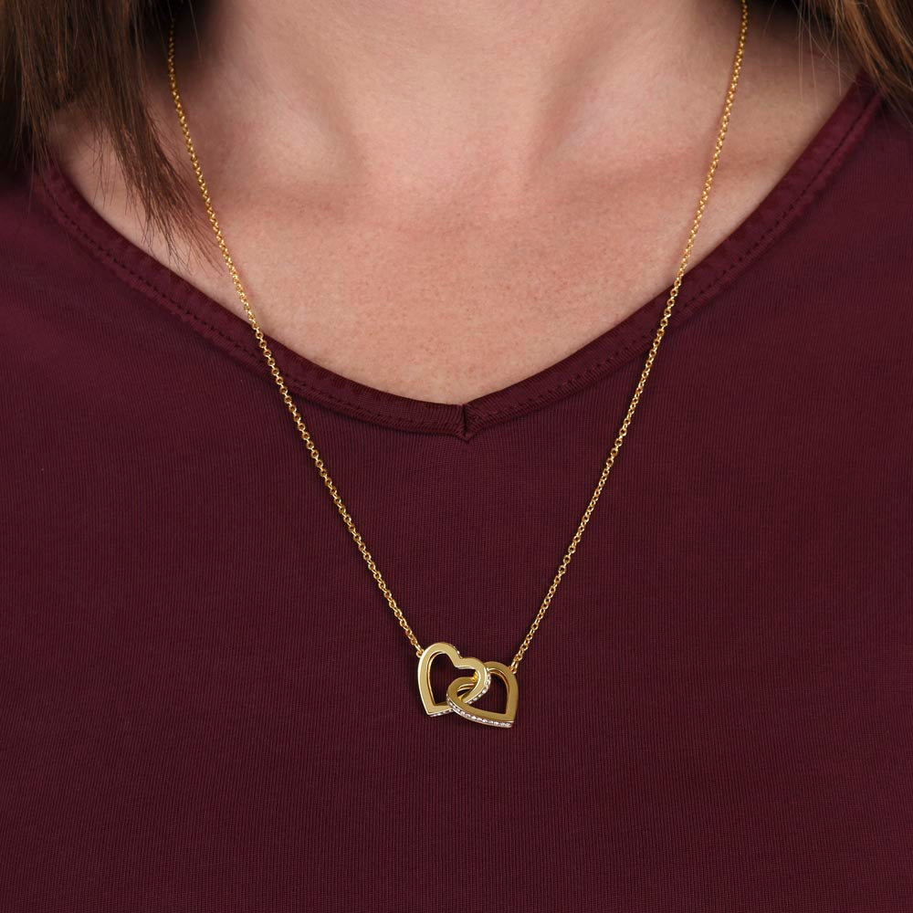Personalized Mom Interlocking Hearts Necklace