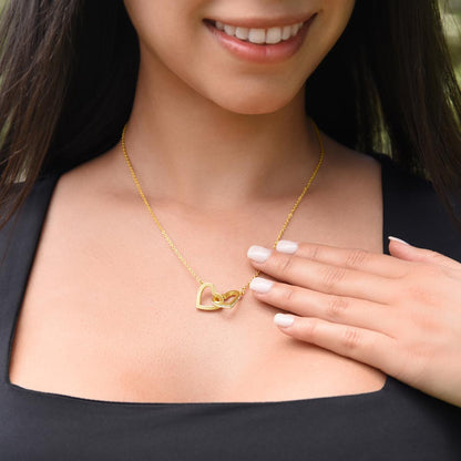 Personalized Mom Interlocking Hearts Necklace