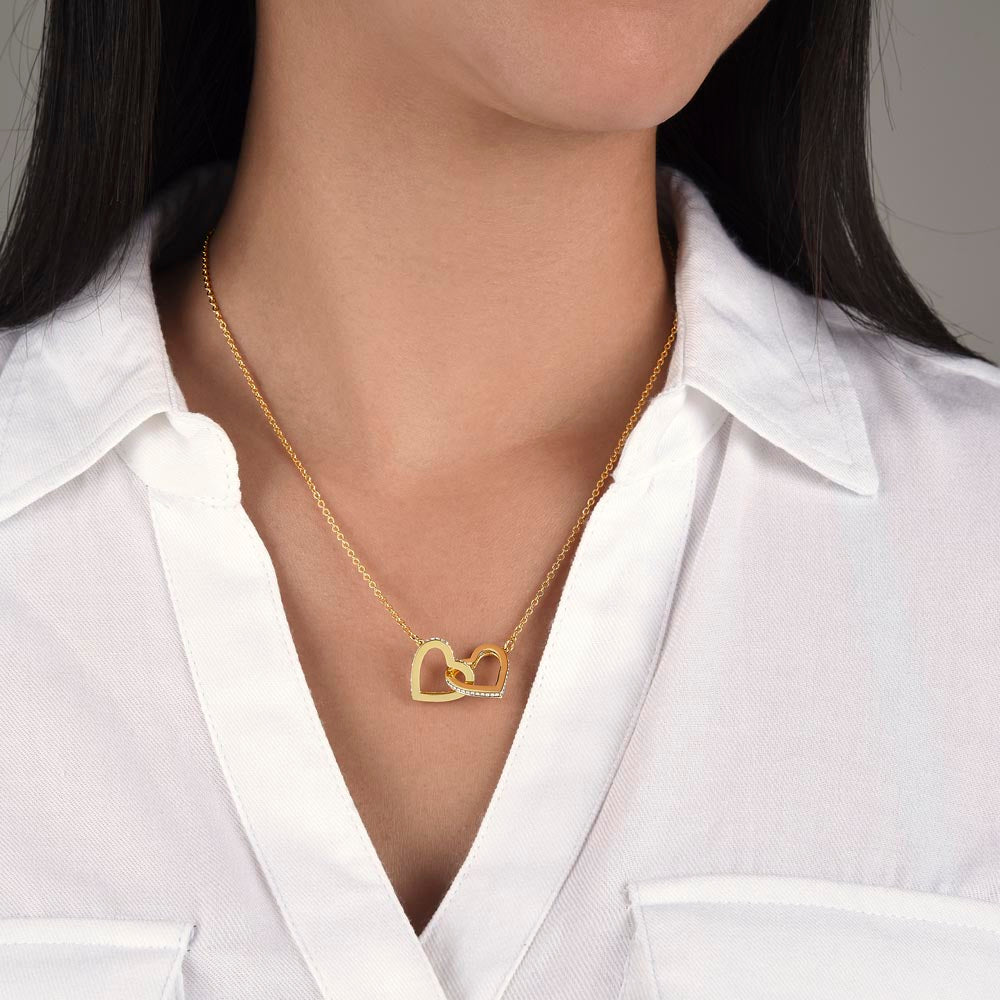 Personalized Mom Interlocking Hearts Necklace