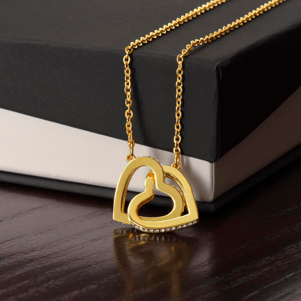 Personalized Mom Interlocking Hearts Necklace