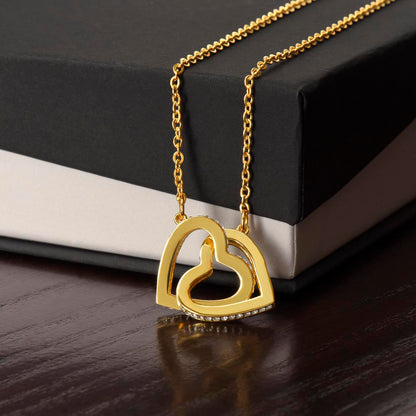 Personalized Mom Interlocking Hearts Necklace
