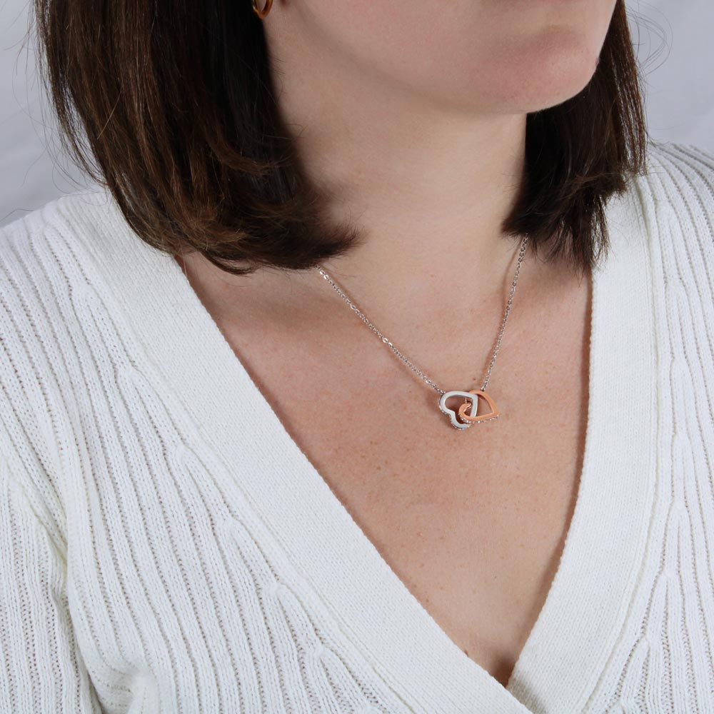 Personalized Mom Interlocking Hearts Necklace