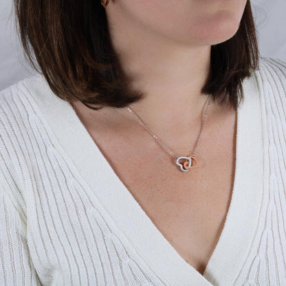 Personalized Mom Interlocking Hearts Necklace