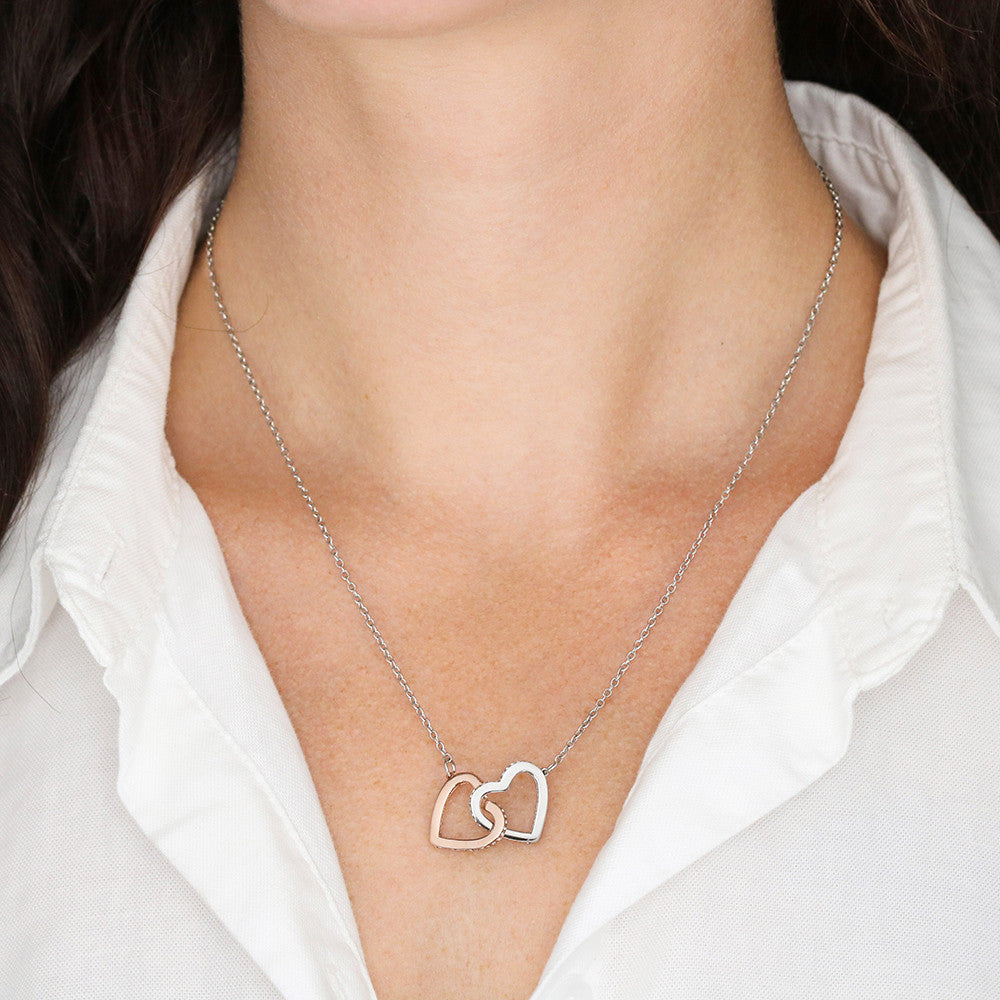 Personalized Mom Interlocking Hearts Necklace