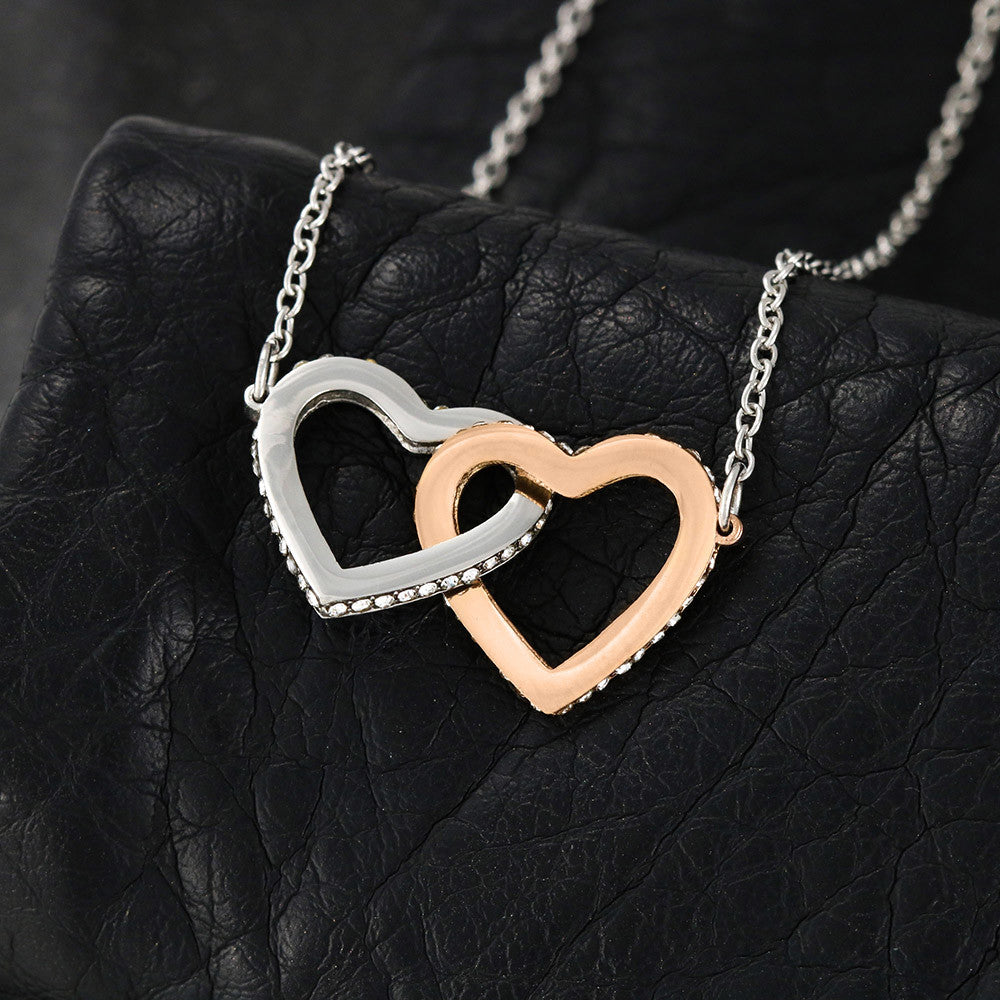 Personalized Mom Interlocking Hearts Necklace