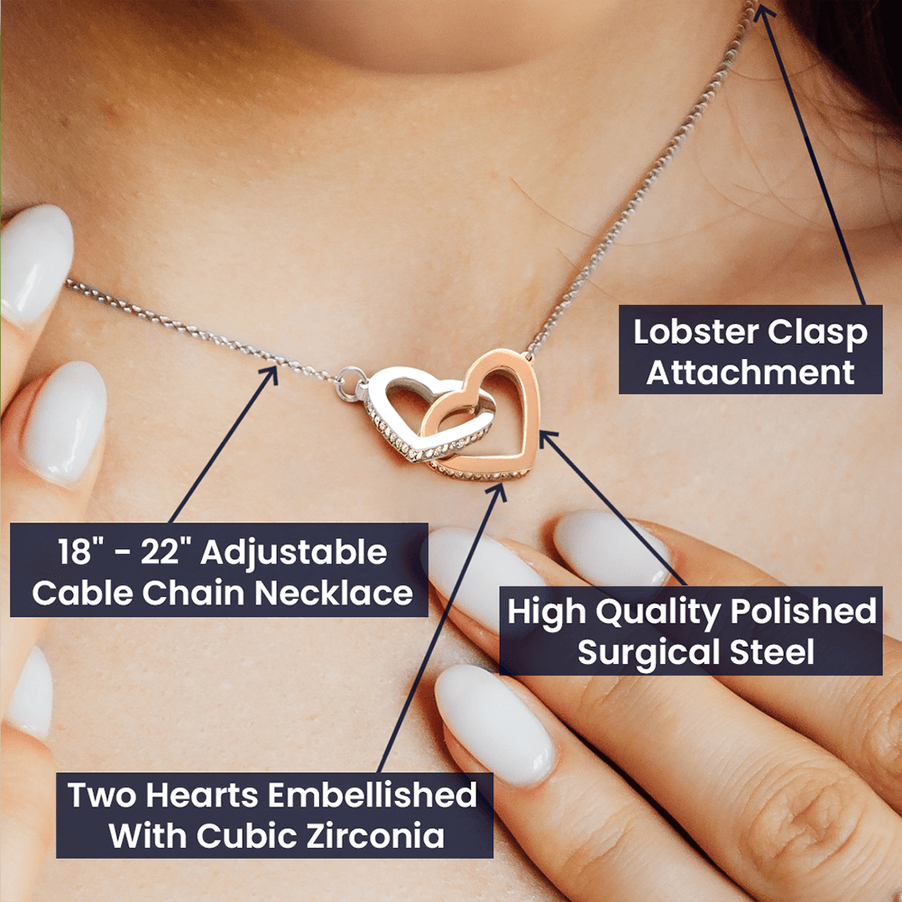 To My Wife  Interlocking Hearts Necklace
