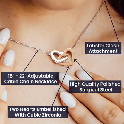 Personalized Mom Interlocking Hearts Necklace