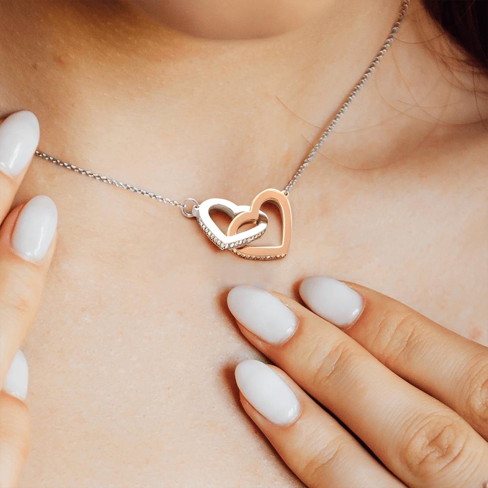 Personalized Mom Interlocking Hearts Necklace