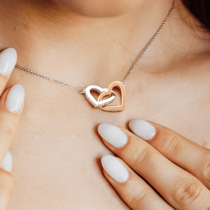 Personalized Mom Interlocking Hearts Necklace