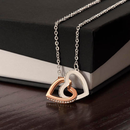 Personalized Mom Interlocking Hearts Necklace