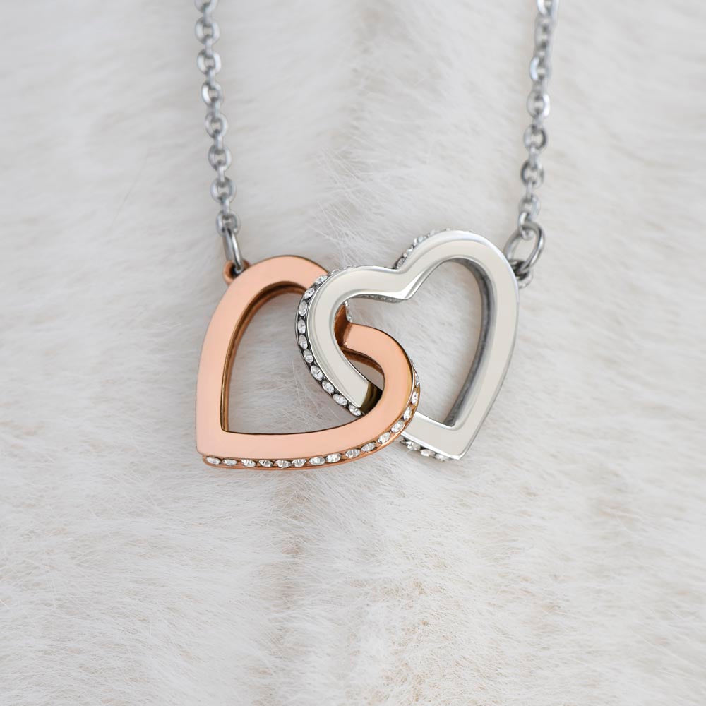 Personalized Thank You Mom  Interlocking Hearts Necklace