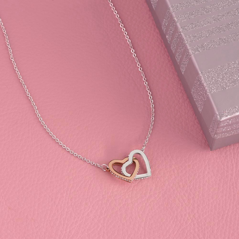 Personalized Mom Interlocking Hearts Necklace