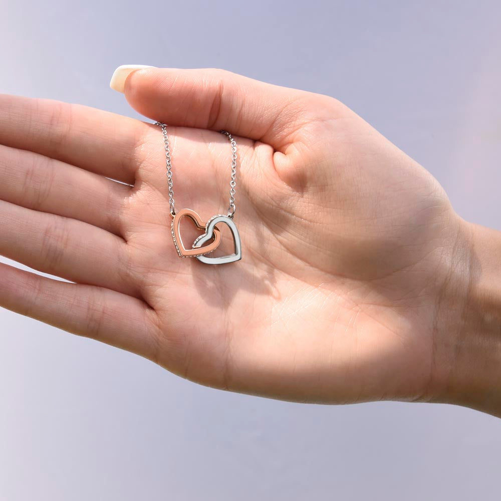 Personalized Mom Interlocking Hearts Necklace