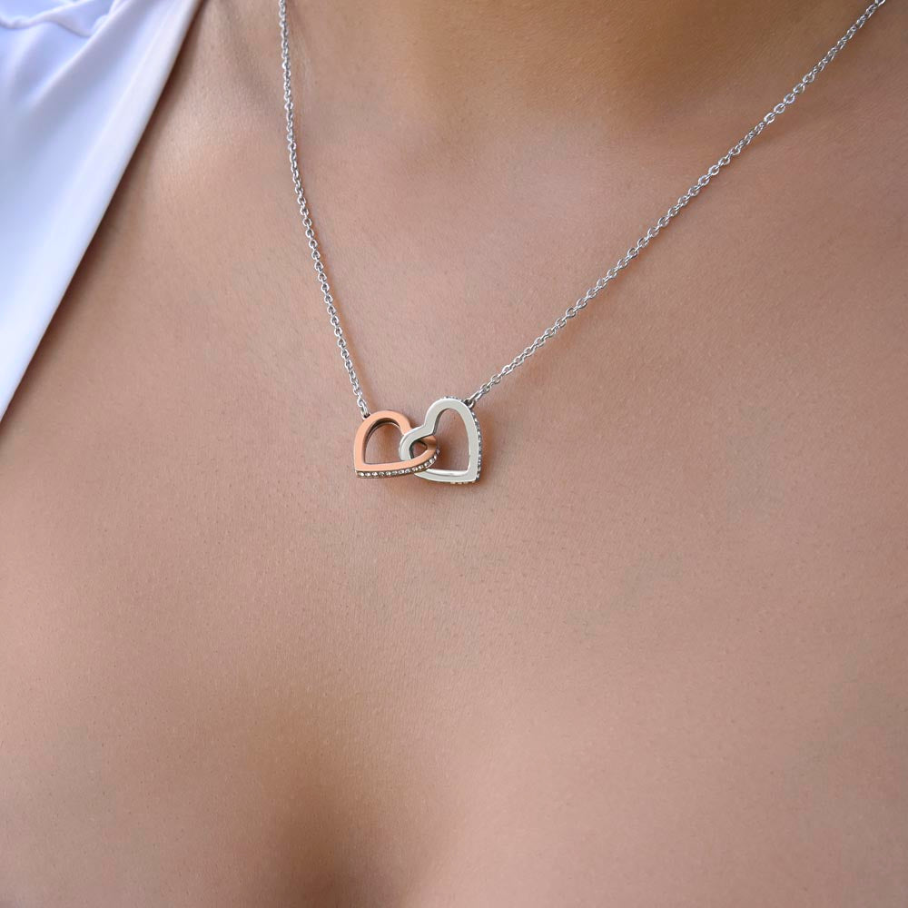 Personalized Mom Interlocking Hearts Necklace