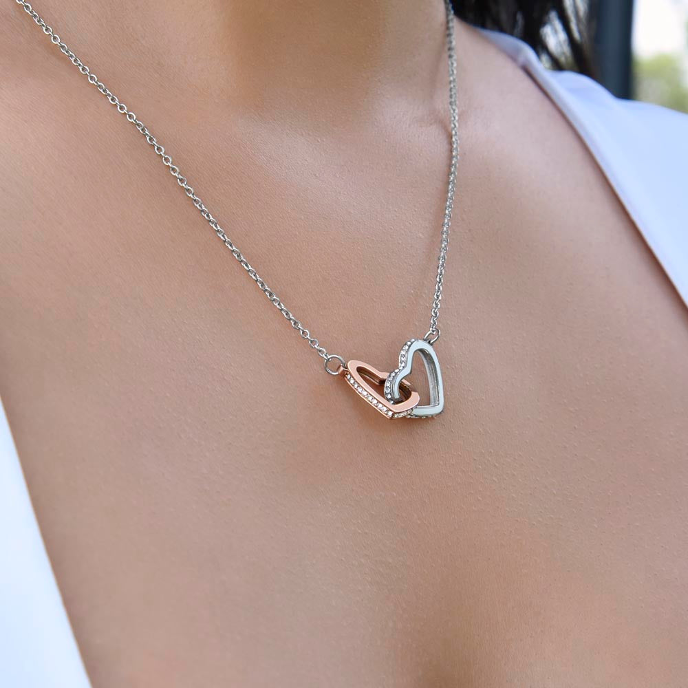 Personalized Mom Interlocking Hearts Necklace