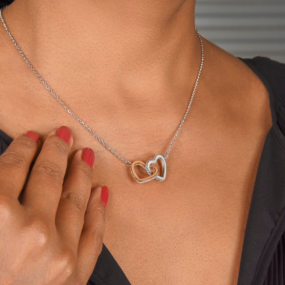 Personalized Mom Interlocking Hearts Necklace