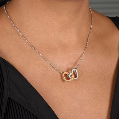 Personalized Mom Interlocking Hearts Necklace
