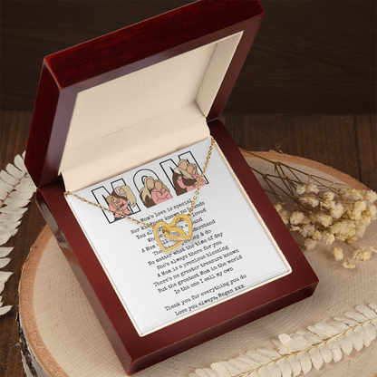 Personalized Mom Interlocking Hearts Necklace