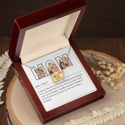 Personalized Mom Interlocking Hearts Necklace