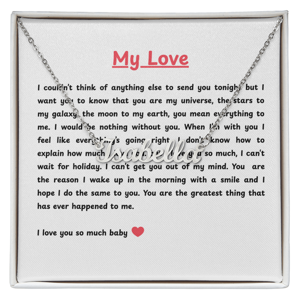 Personalized My Love Name Necklace
