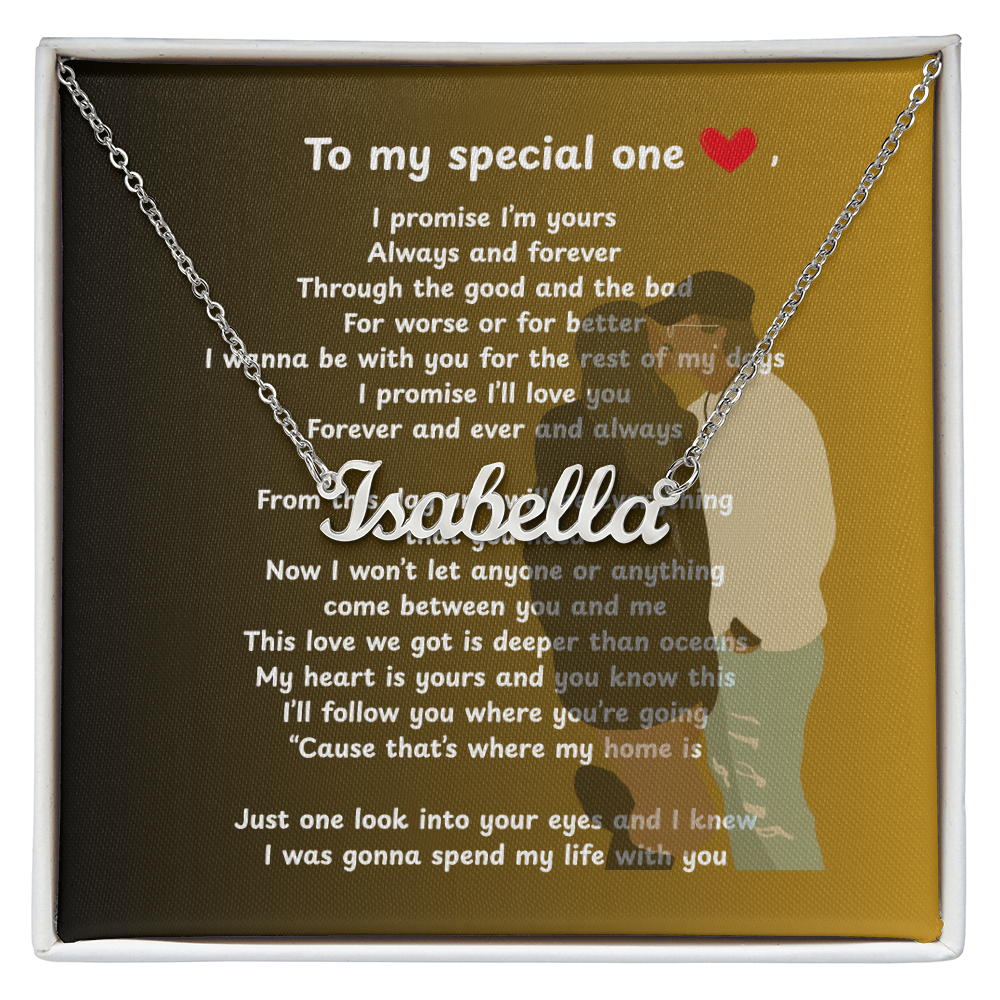 Personalized To My Special One Name Necklace