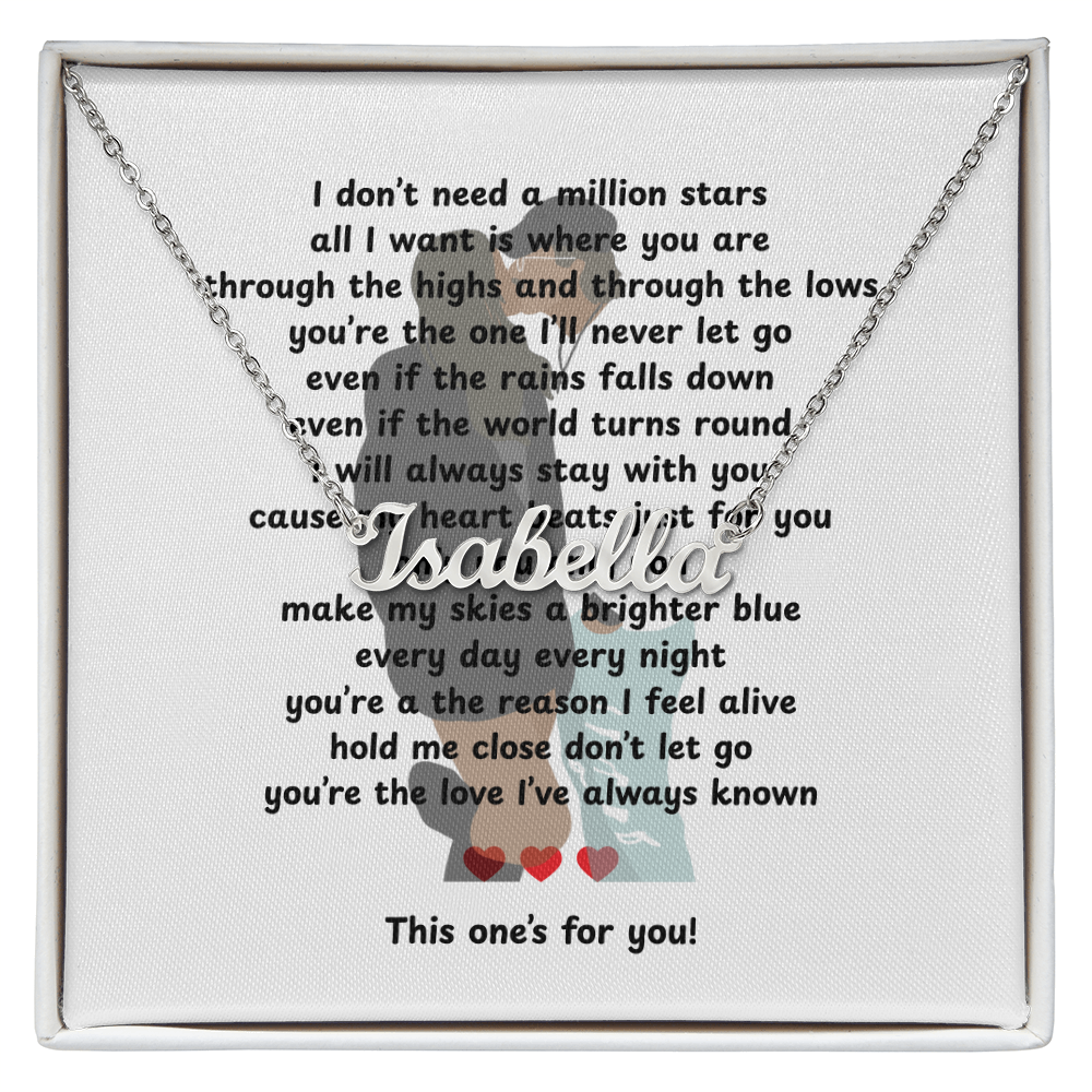 Personalized This One's For You Name Necklace