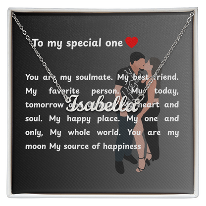 Personalized To My Special One Name Necklace