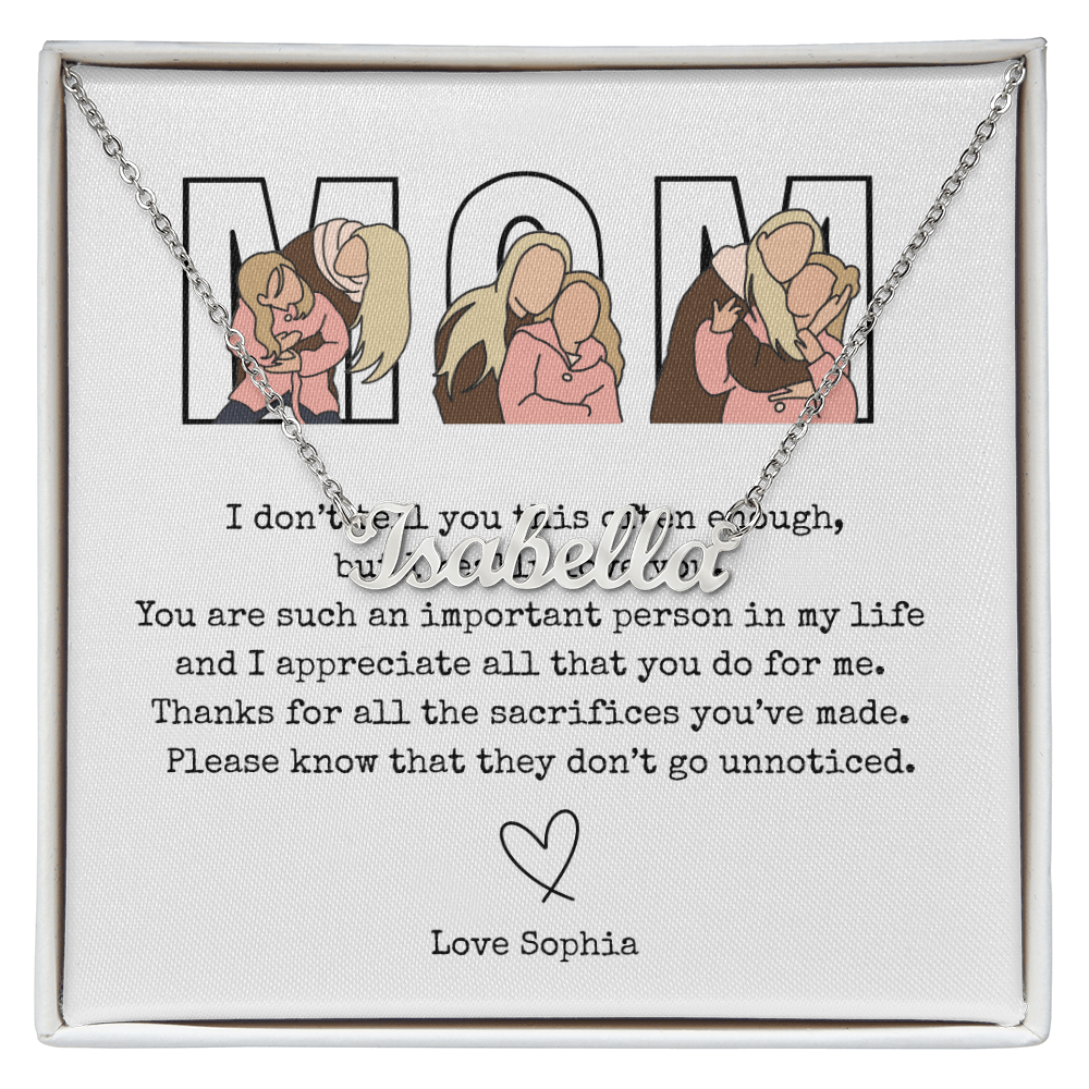 Personalized Mom Name Necklace
