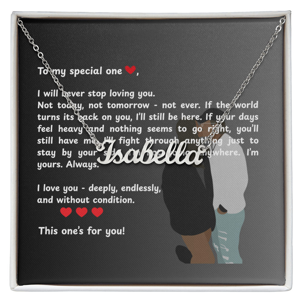 Personalized To My Special One Name Necklace